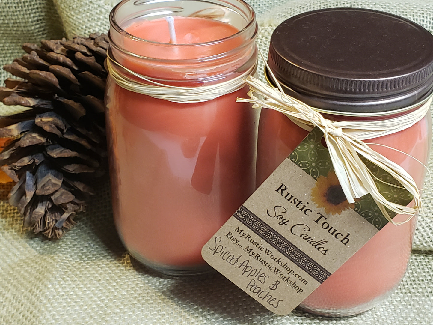 Spiced Apples & Peaches Soy Candle