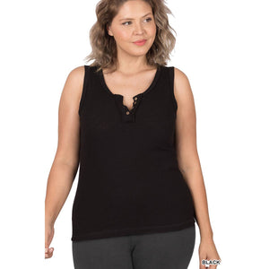 PLUS RIBBED TANK TOP